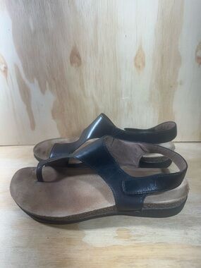 Dansko Reece Black Leather Slingback Sandals Women’s Size 7.5